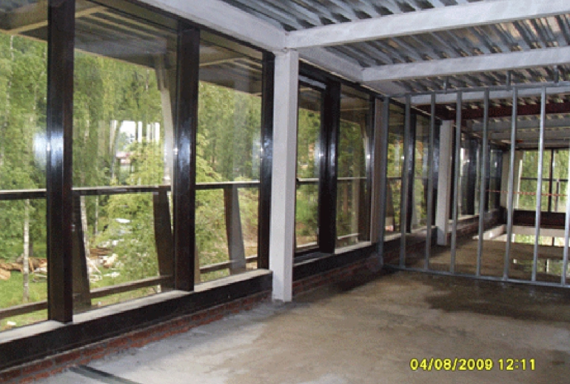 Завершены работы по изготовлению и монтажу каркаса из клееного бруса